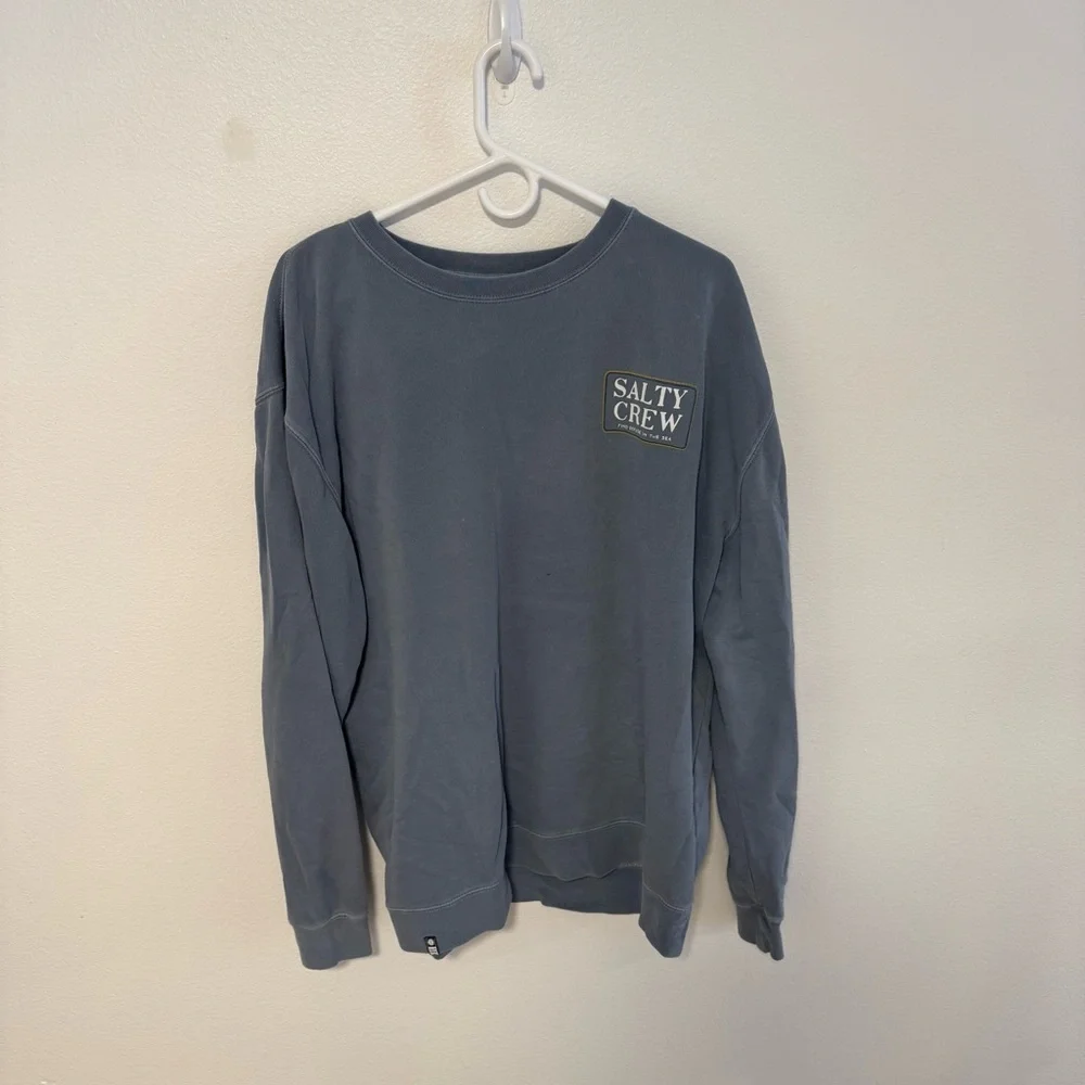 Salty Crew Gray Vintage-Feel Sweatshirt - Picture 1 of 7